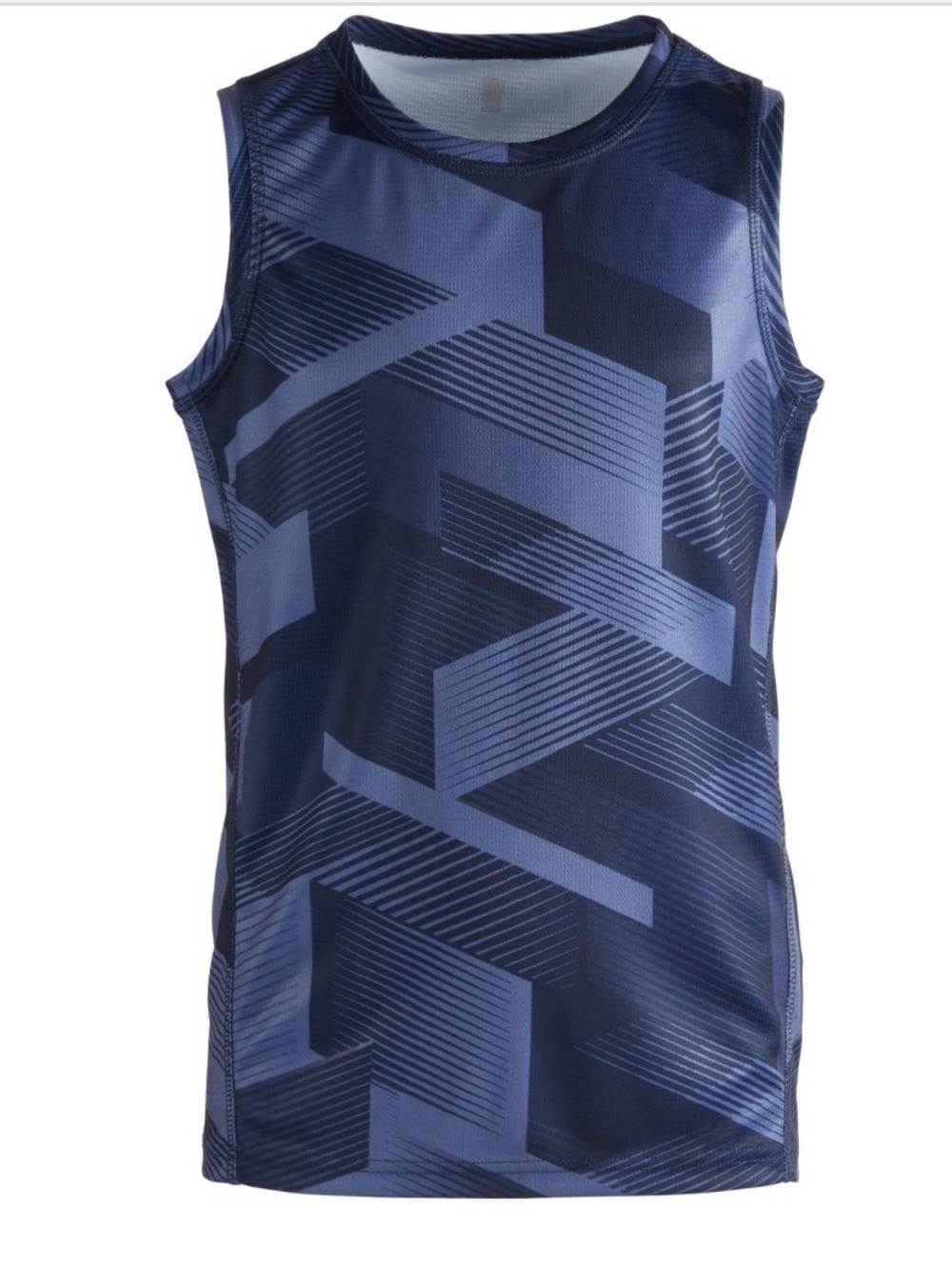 New ID Ideology Boys Graphic Tank, Indigo Sea Blue Size Medium